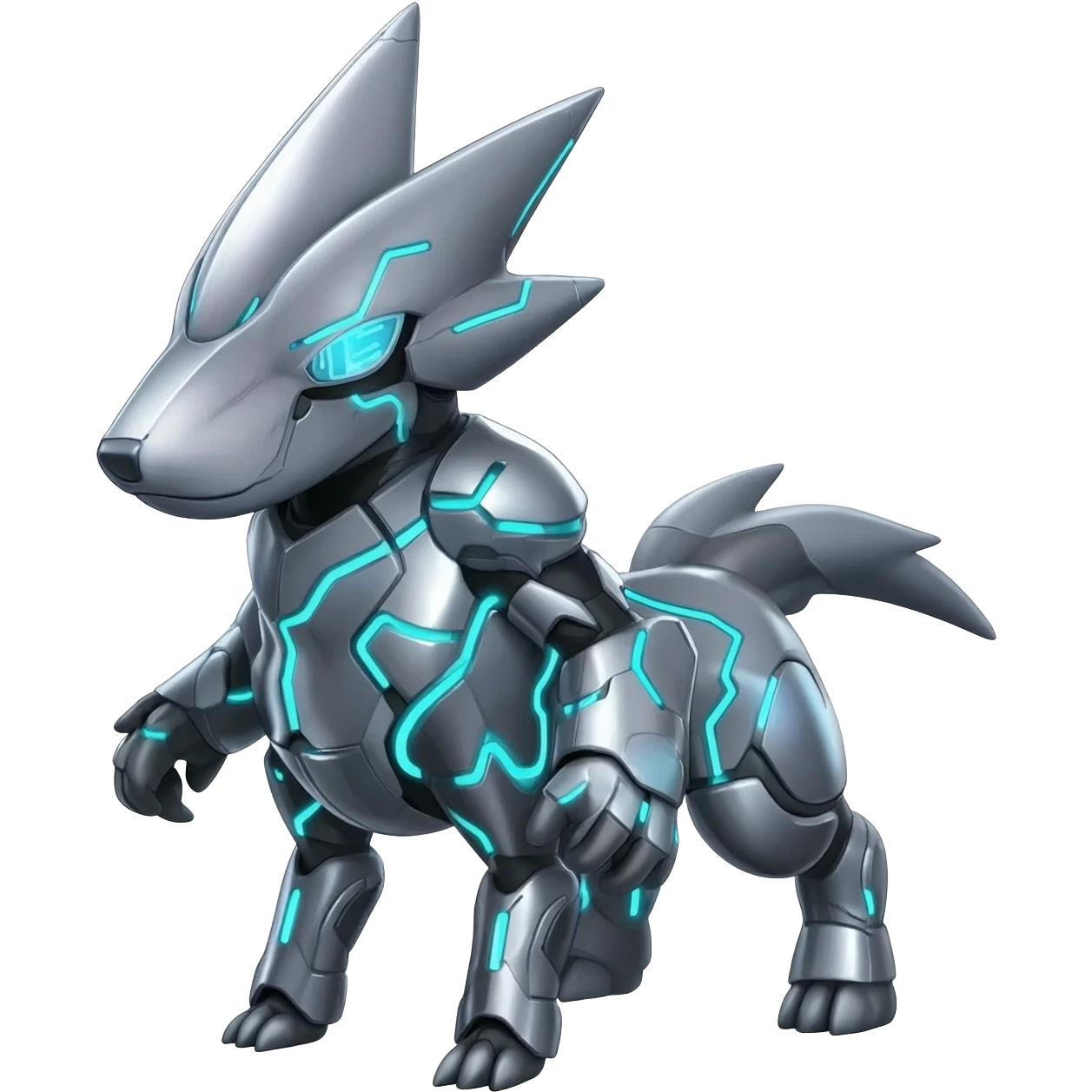 Futuristic Houndoom-Genesect-Pokémon-Fakémon-hybrid-creature emoji
