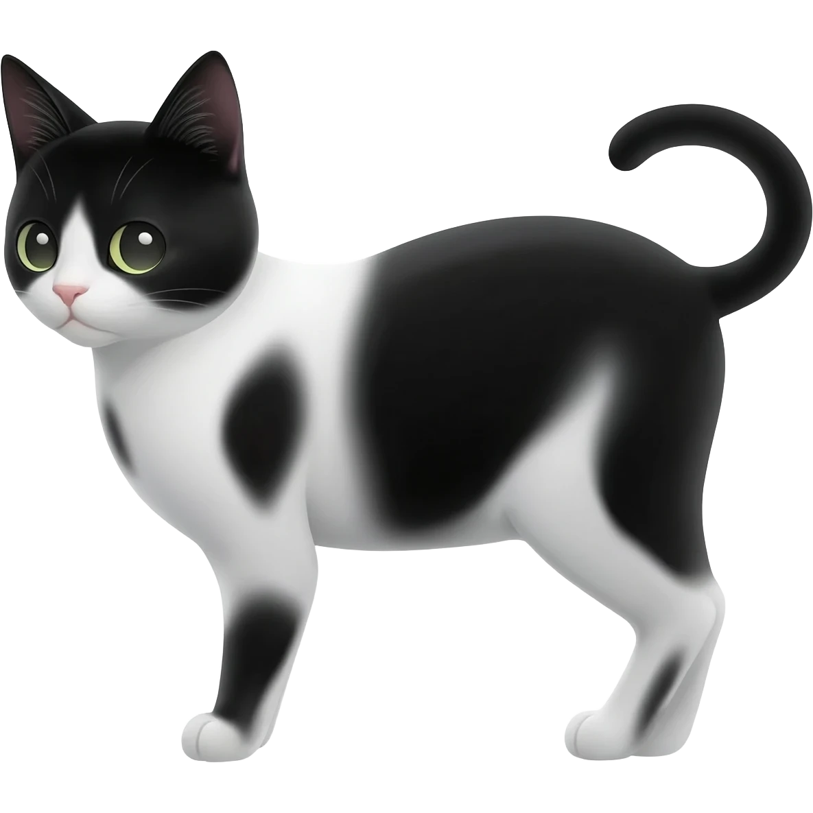 Black and white cat emoji