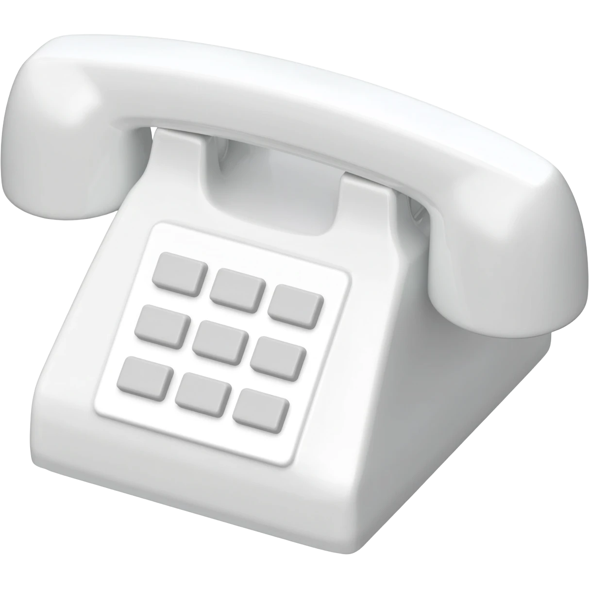 3d white telephone emoji