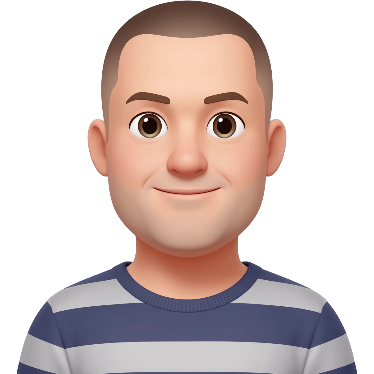 A portly young man with an undercut, looking pleased. emoji