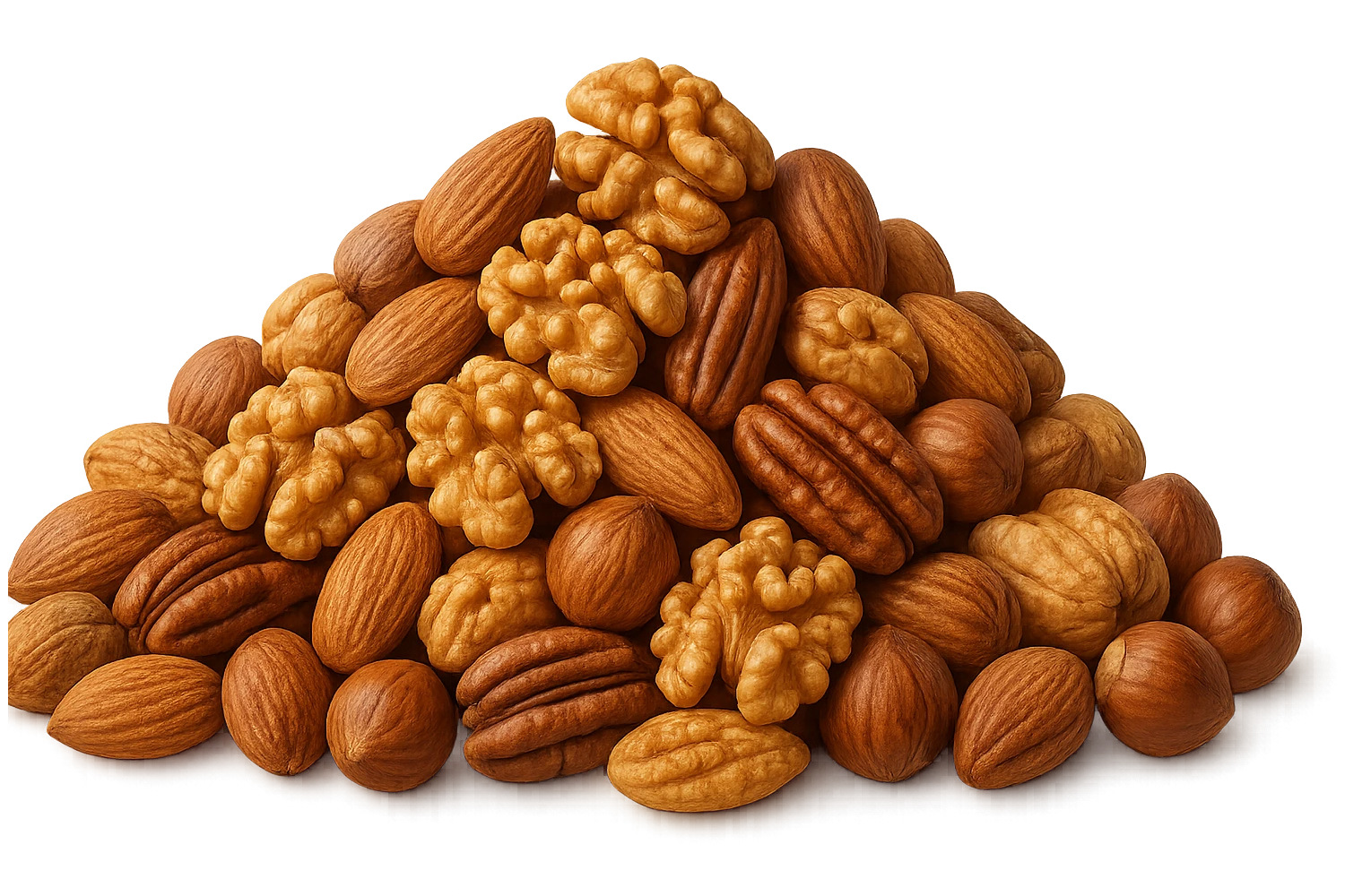 montagna di noci sbucciate, iperrealistici 4k emoji