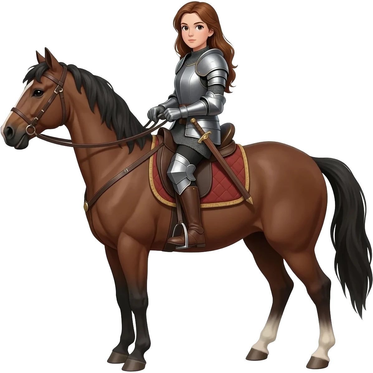 female knight riding a horse emoji