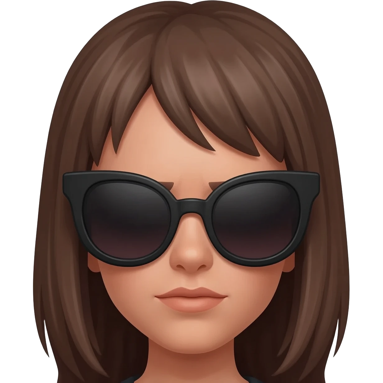 A baddie type attitude emoji with glasses like and she's like pulling it down emoji
