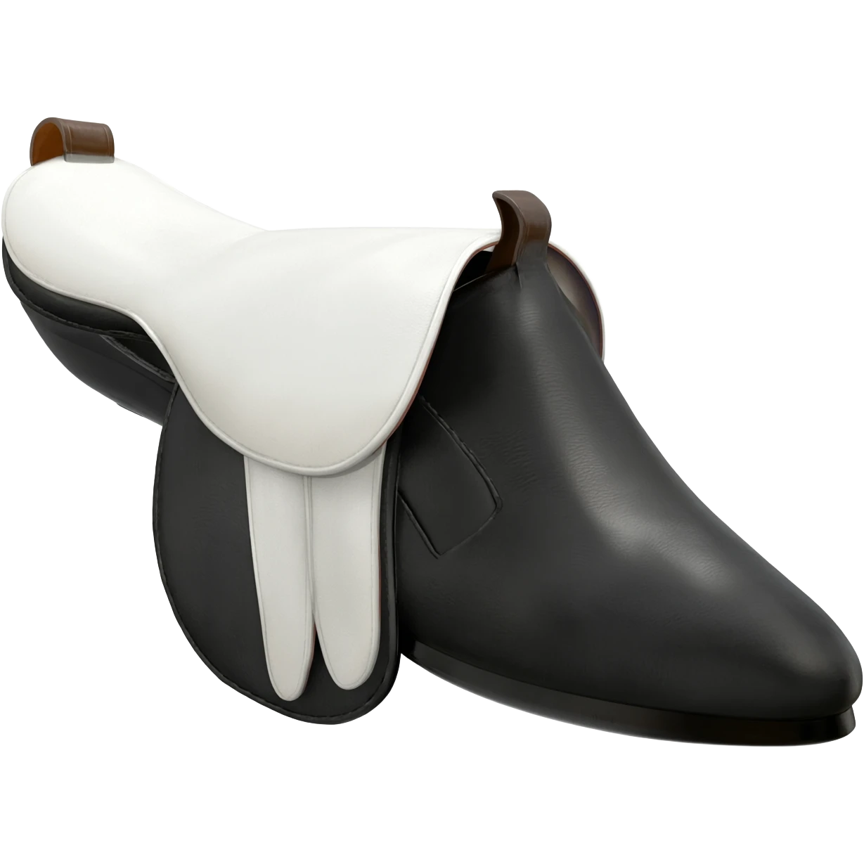 Can you make a 1950s black and white saddle shoe emoji emoji