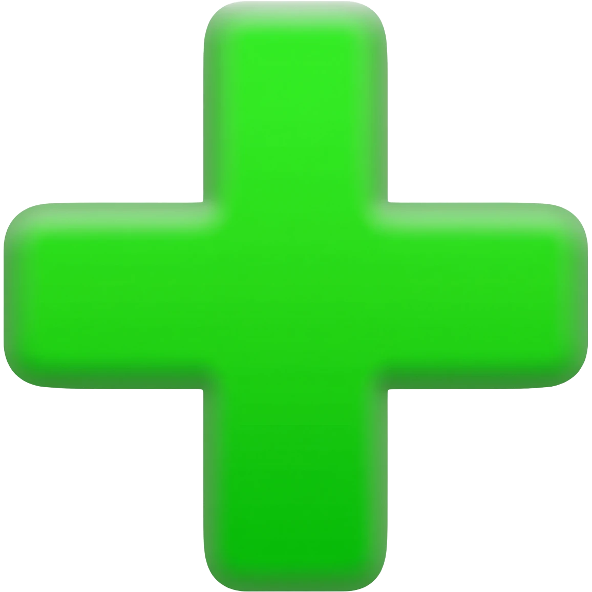 green plus sign emoji