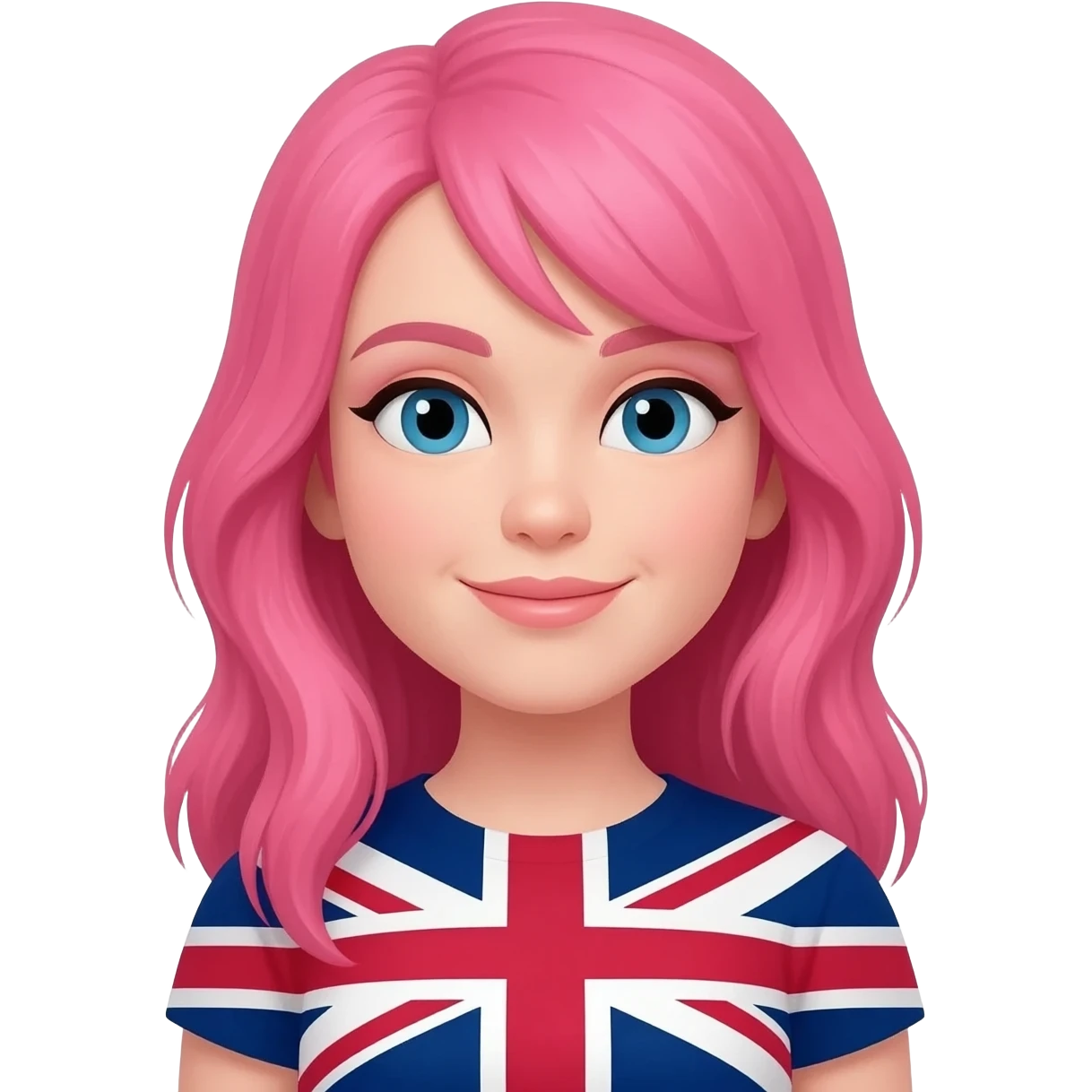 A united kingdom Woman With pink hair emoji