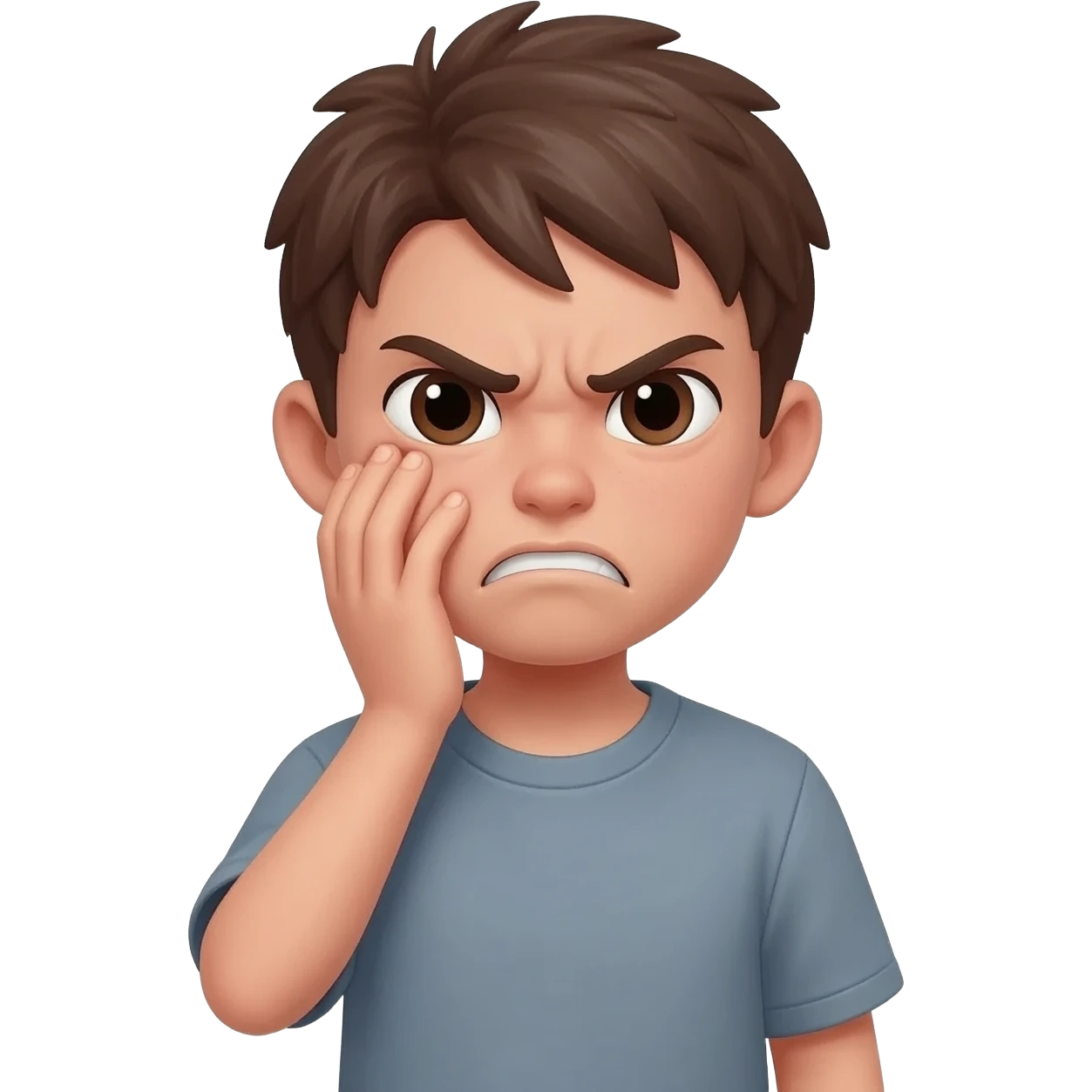 angry boy hand on him emoji