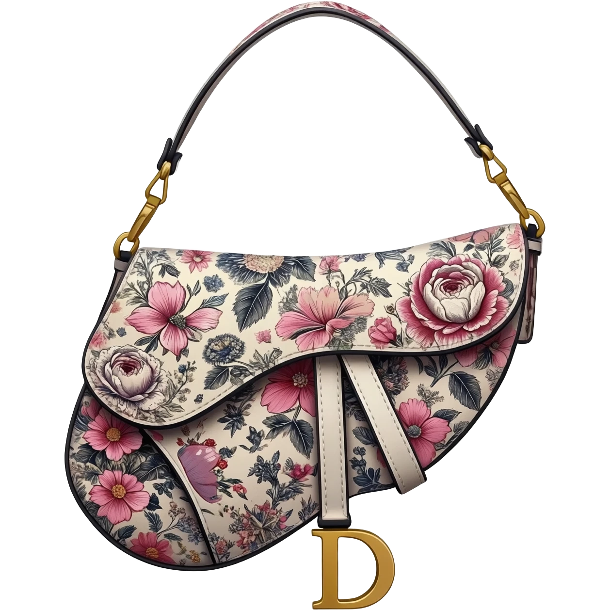 floral dior saddle bag emoji