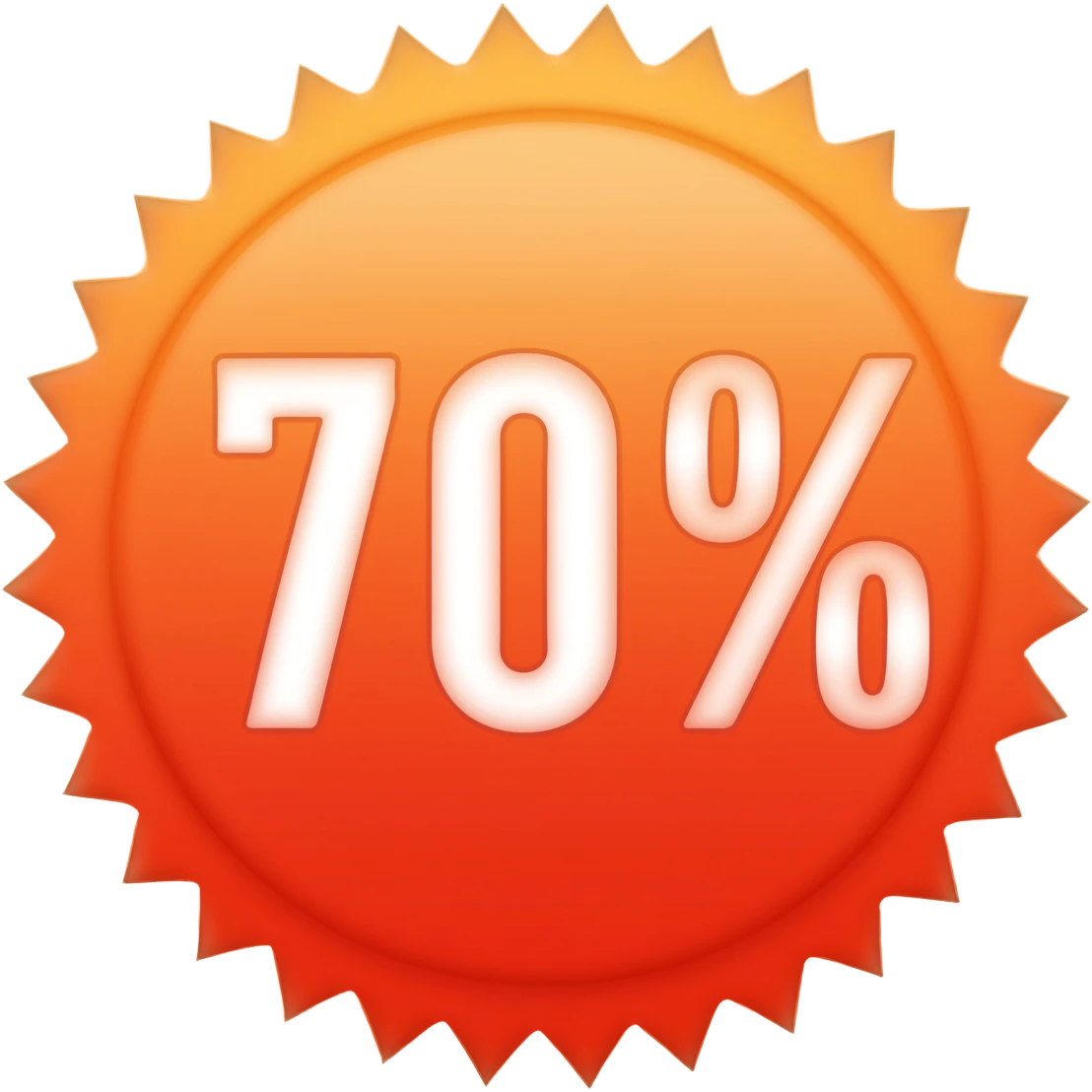 Crea un emoji de 70% de descuento emoji