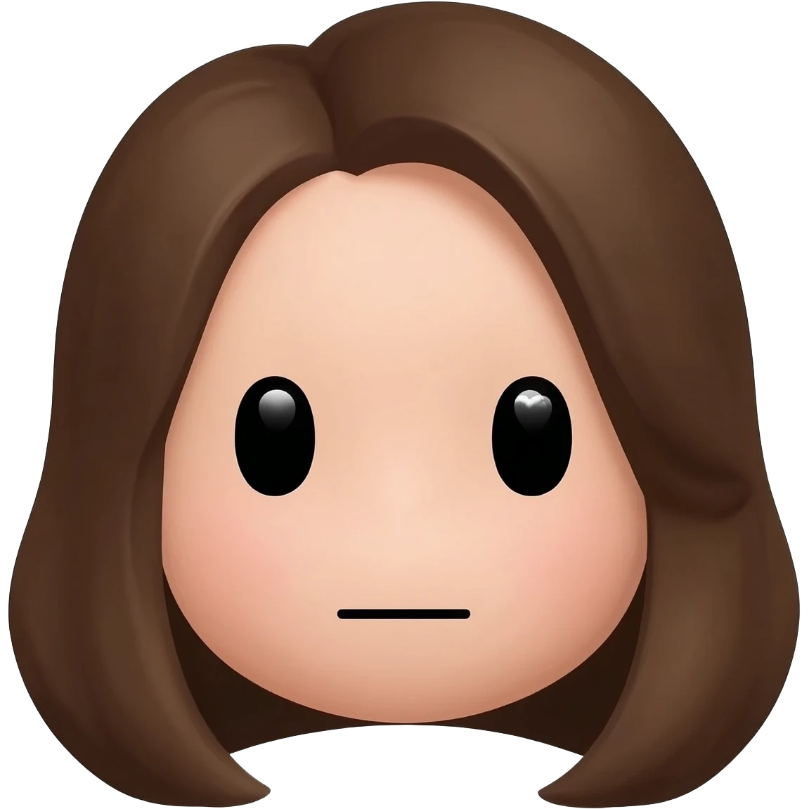 입이 일자 모양인 하트 표정 emoji