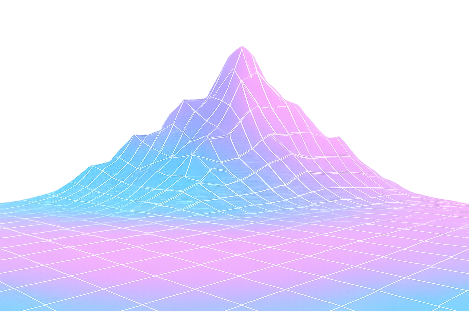 vaporwave style grid mountain, pastel colors emoji
