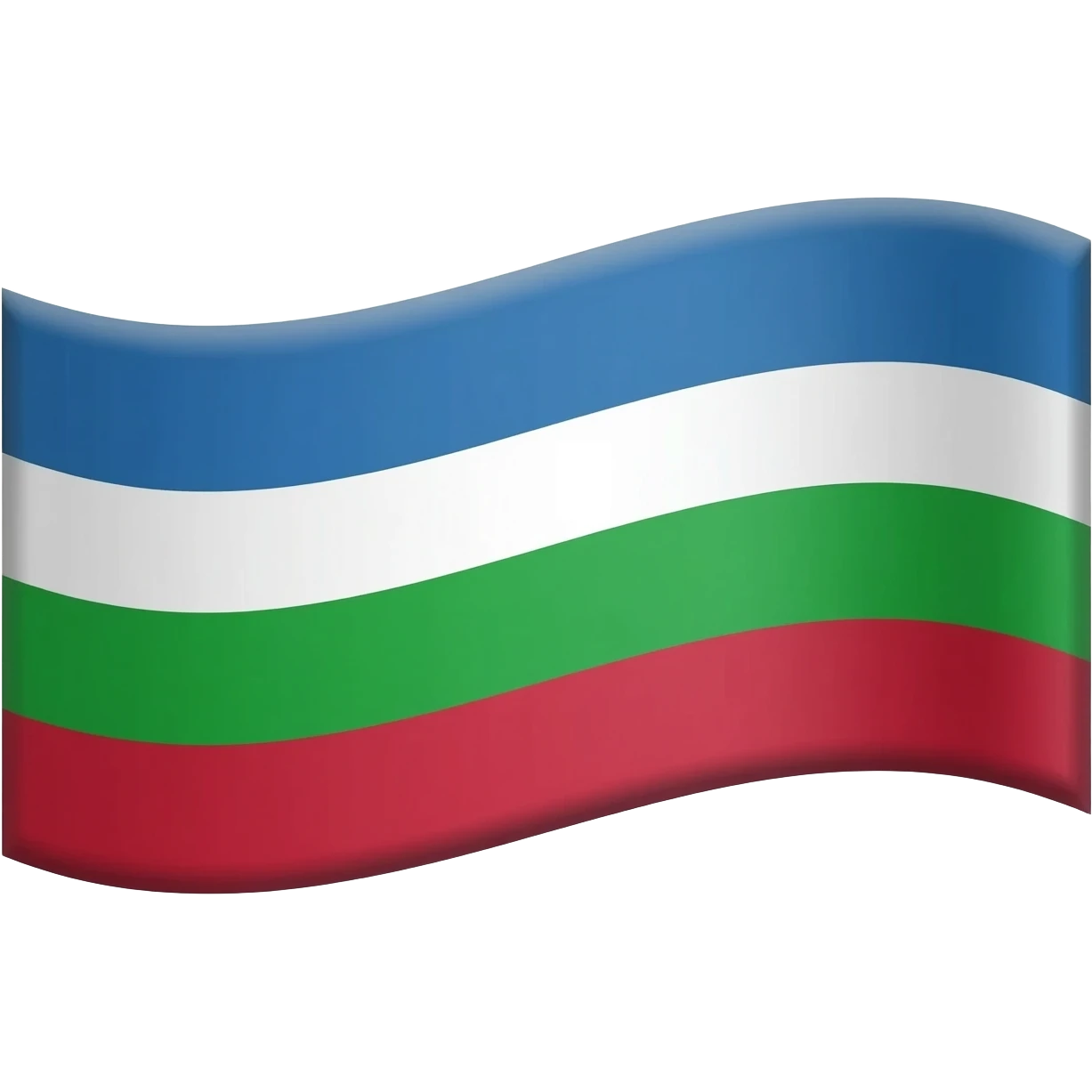 molukse vlag blauw wit groen rood horizoltaal achterelkar emoji