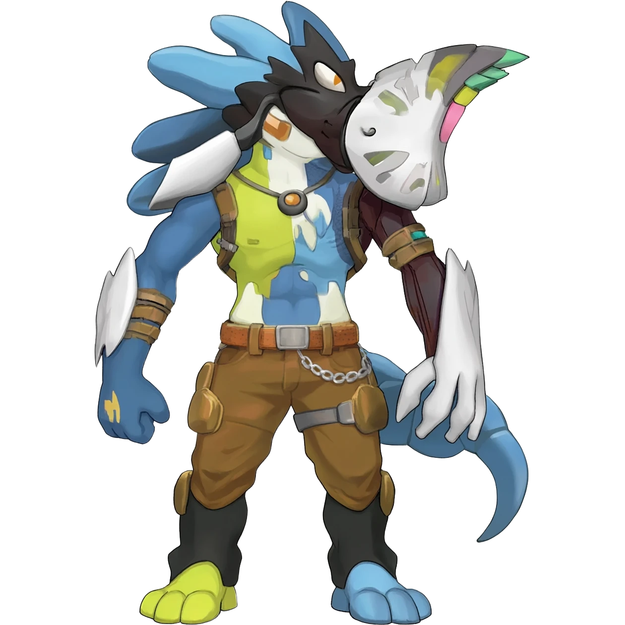  anthropomorphic tough cool Noibat-Noivern-Trico-Scyther-Nargacuga-Litten-Hybrid emoji