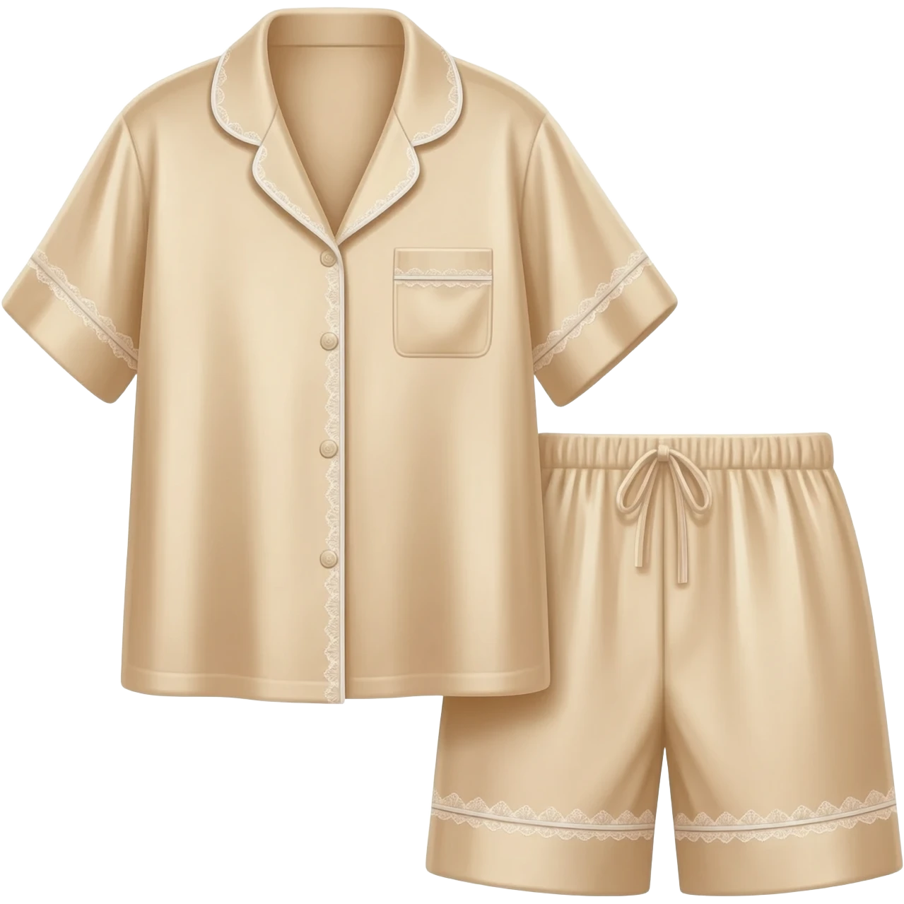 Champagne-colored pajamas emoji