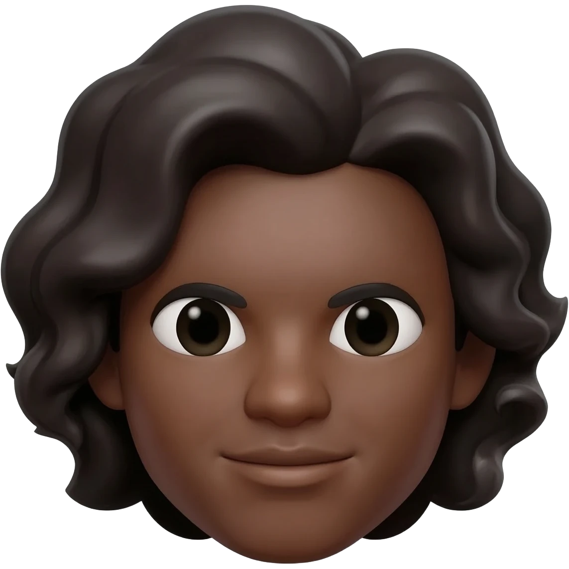 Black man memoji with wave hair cut emoji