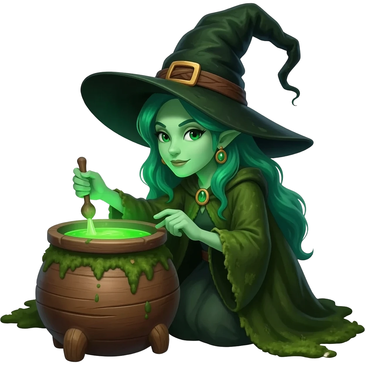 green witch cooking potion emoji