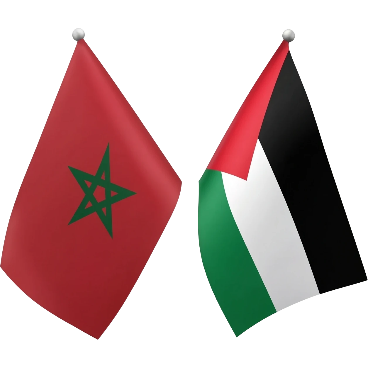 the flag of Morocco and Palestine emoji