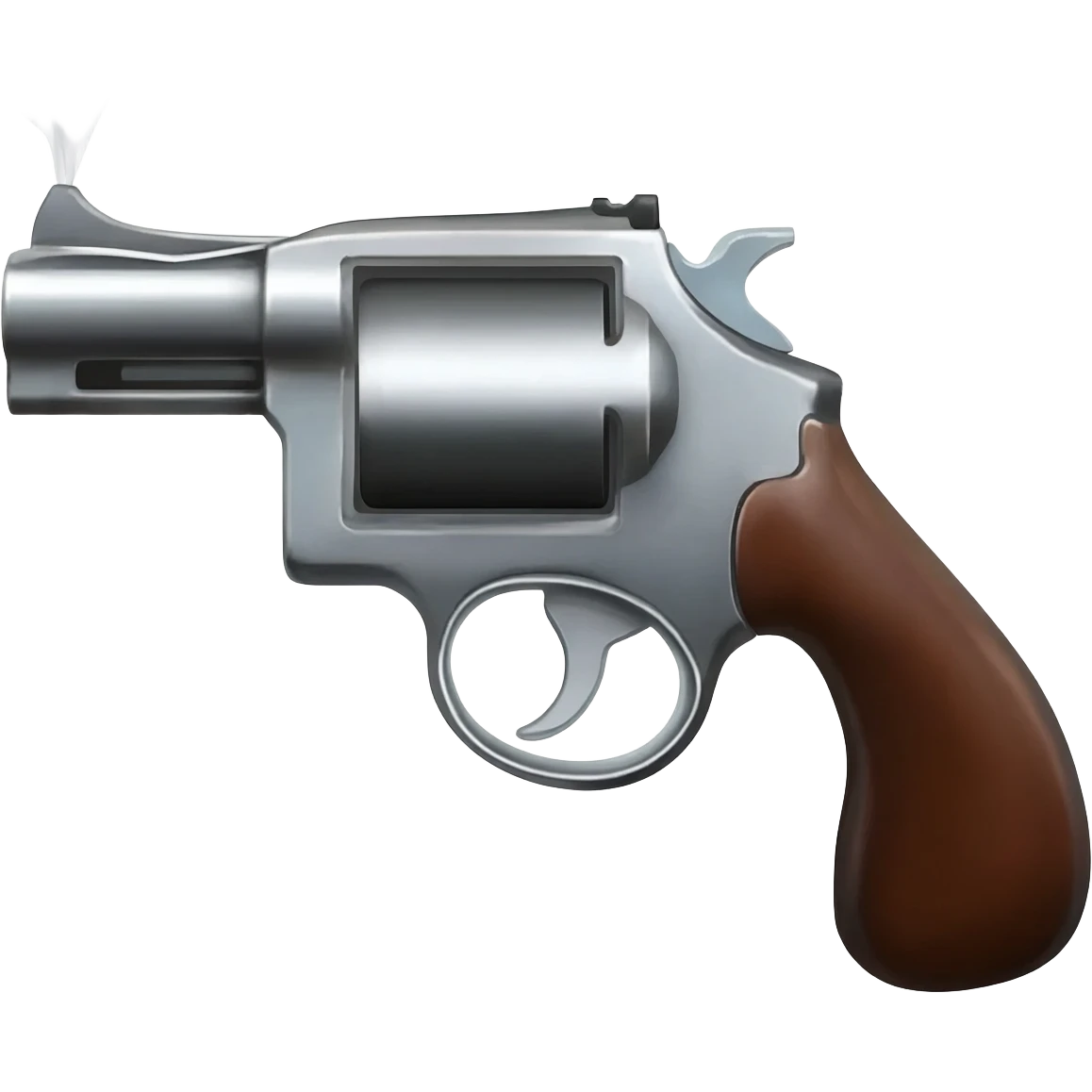 revolver gun with smoke exiting the chamber emoji