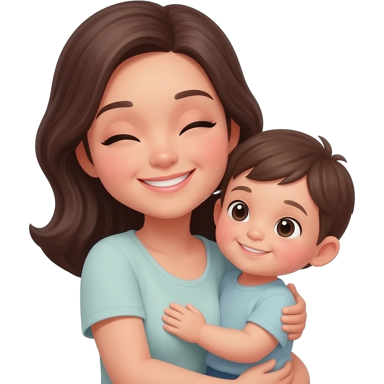 Maa and kidy love emoji