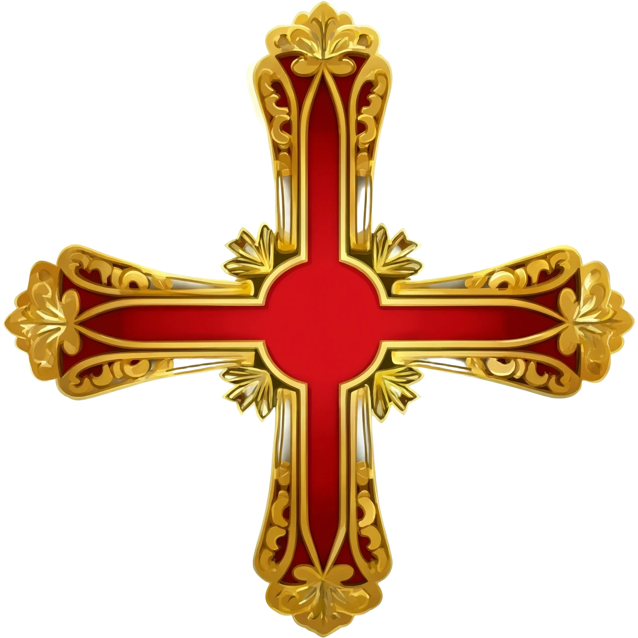 Red knights templar cross emoji