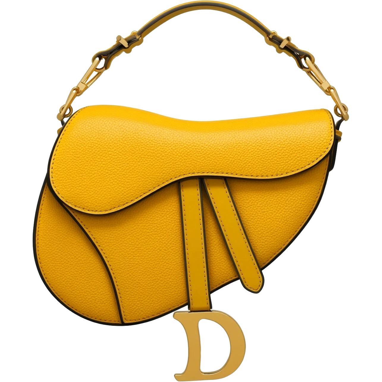 yellow dior saddle bag emoji