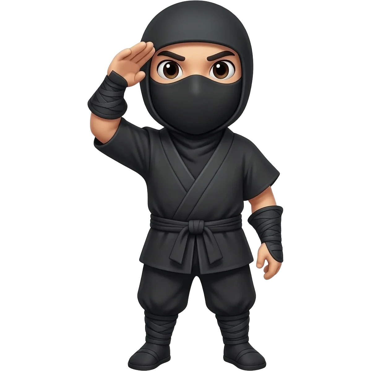 Salute and ninja emoji