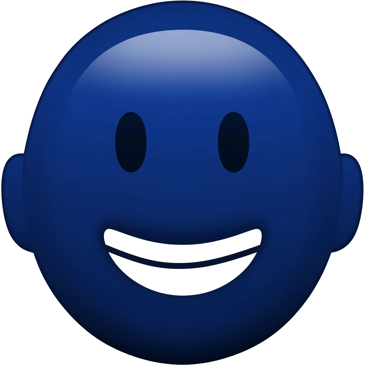 I said laughing face in navy rich royal blue shad with black lining. No other color adding! emoji