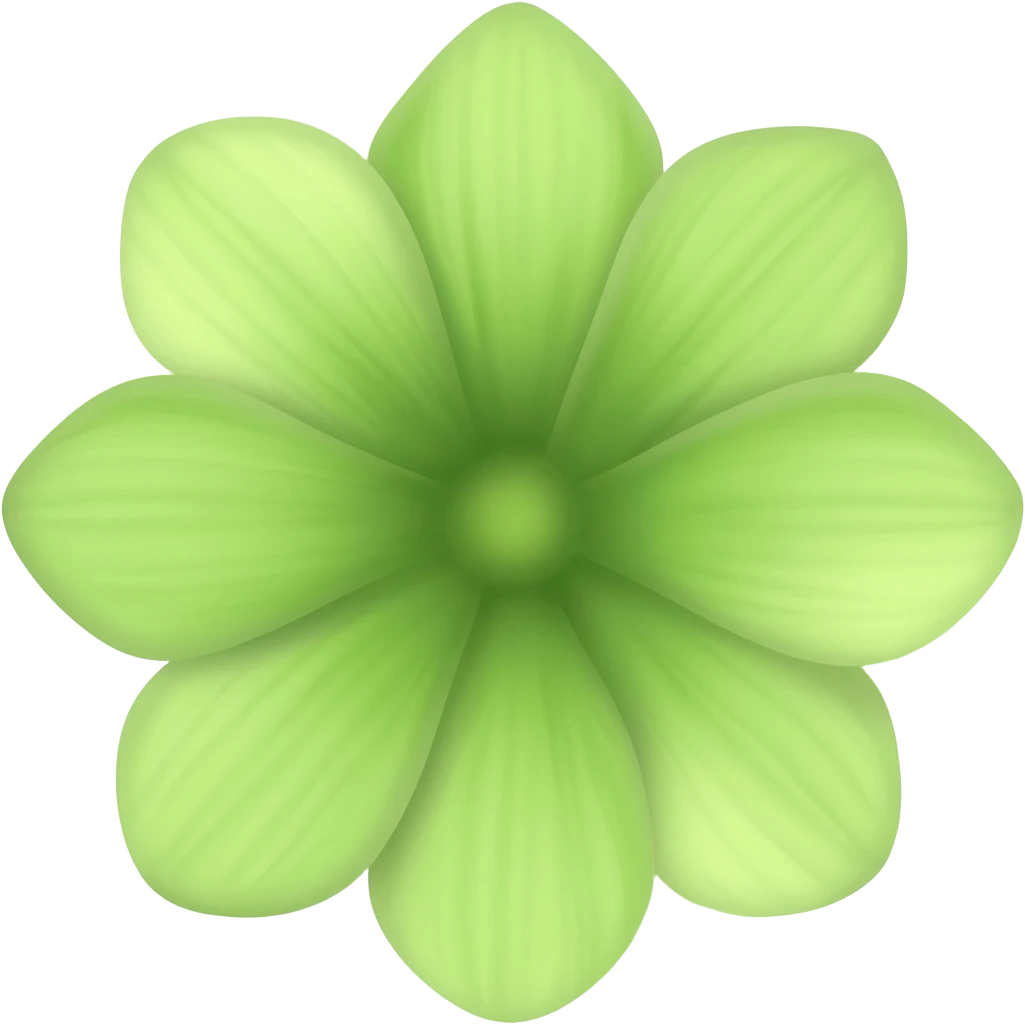 Green flower emoji