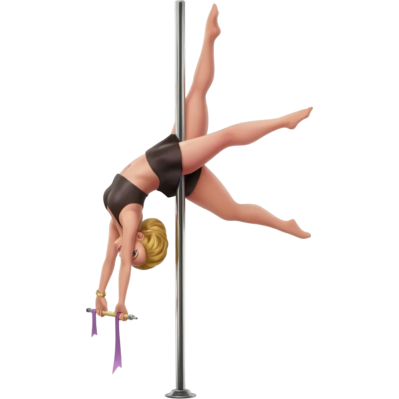 blond girl doing pole dance emoji