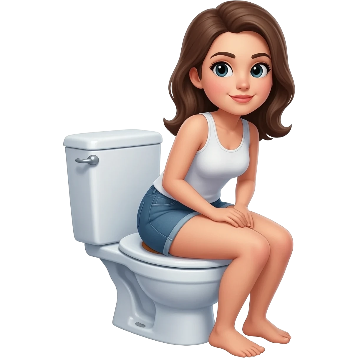 Pooping woman emoji