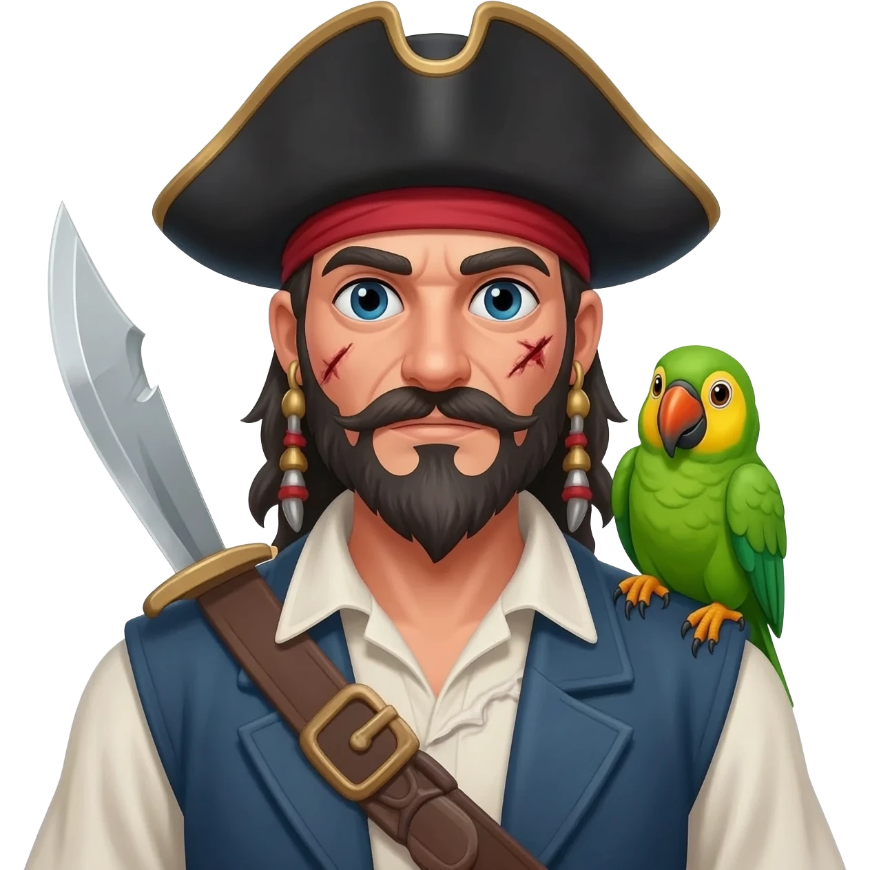 pirate and parrot emoji
