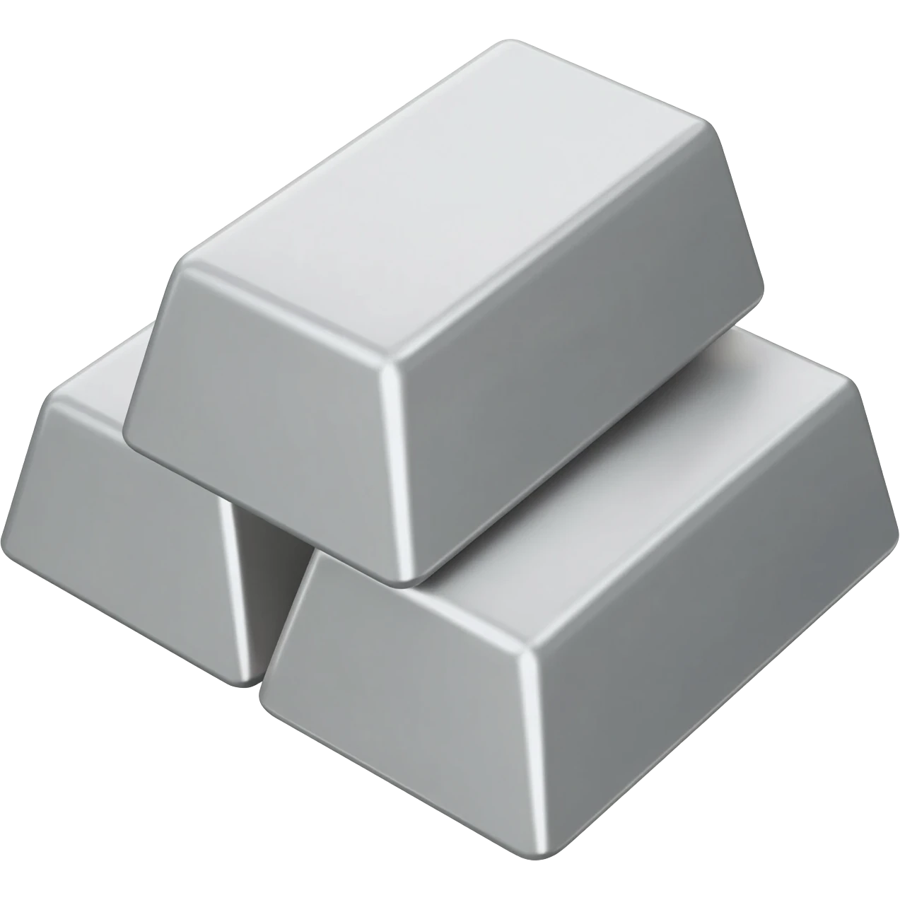 3 cartoon silver bars emoji