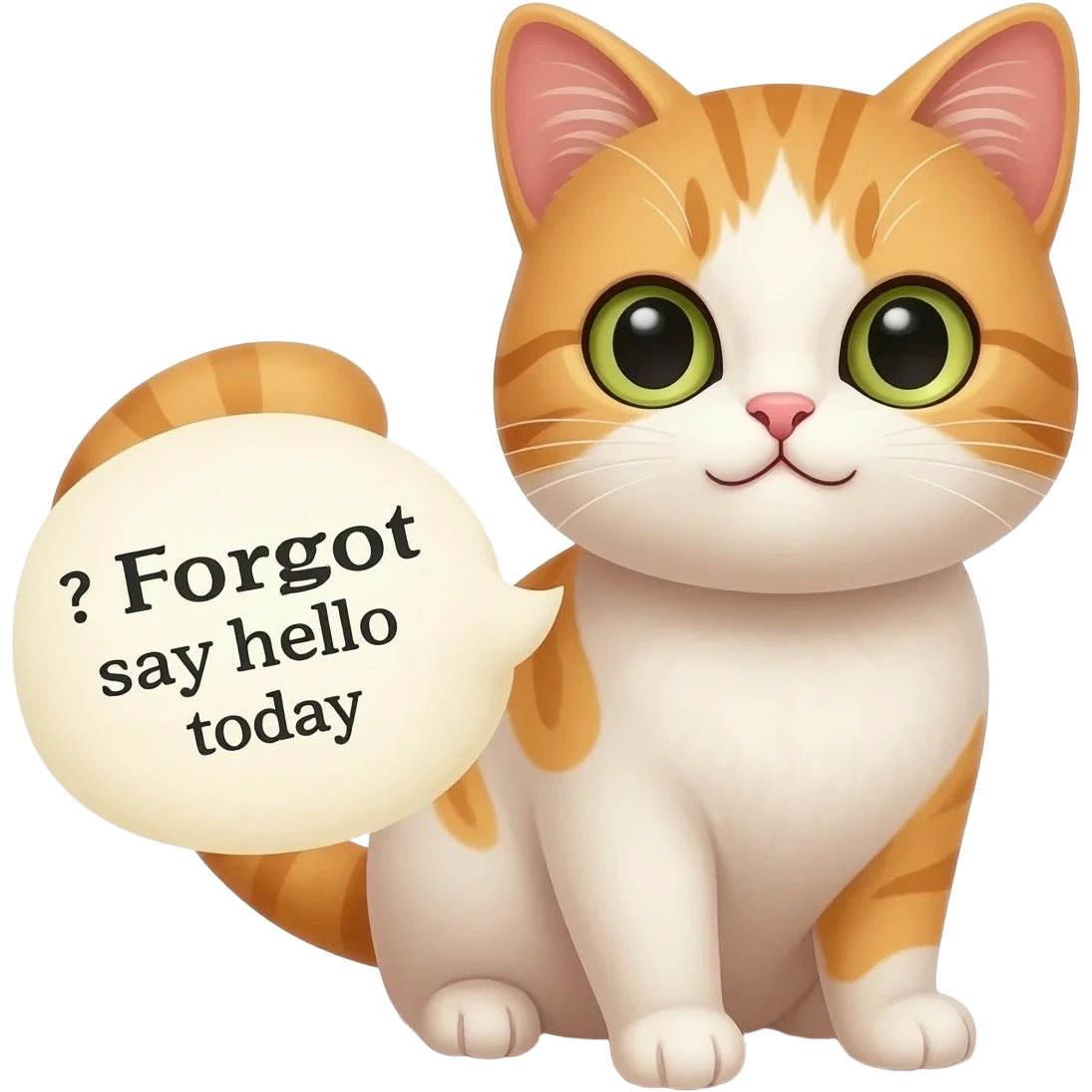 generate emoji that includes forgot to say hello today ki with of thing. Cat, dog pig any one cute animal fine emoji
