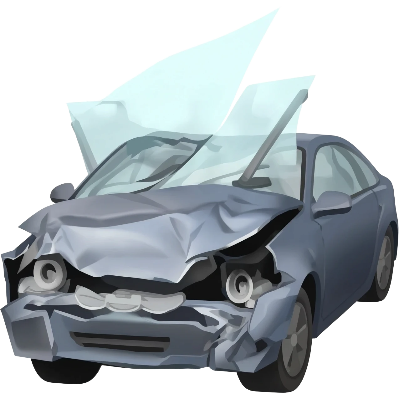 Crashed car fiesta emoji