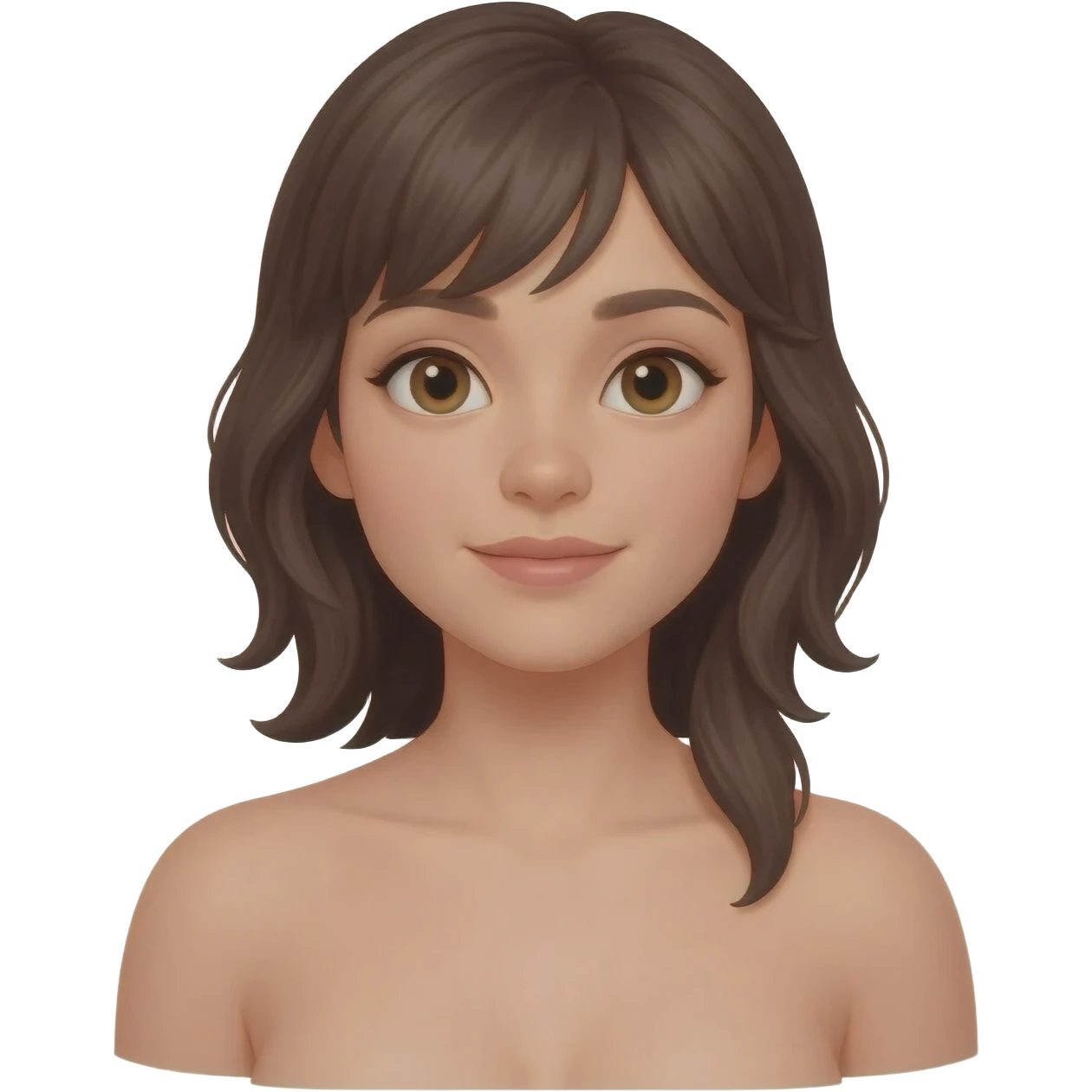 A naked girl showing her body emoji