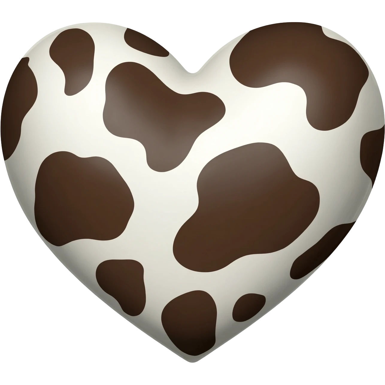 Cow print heart emoji