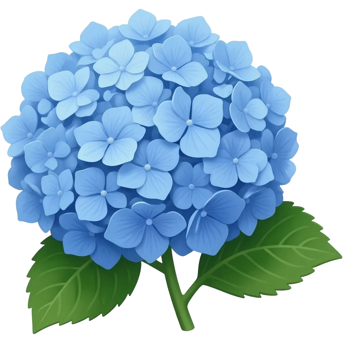 Hydrangeas blue emoji