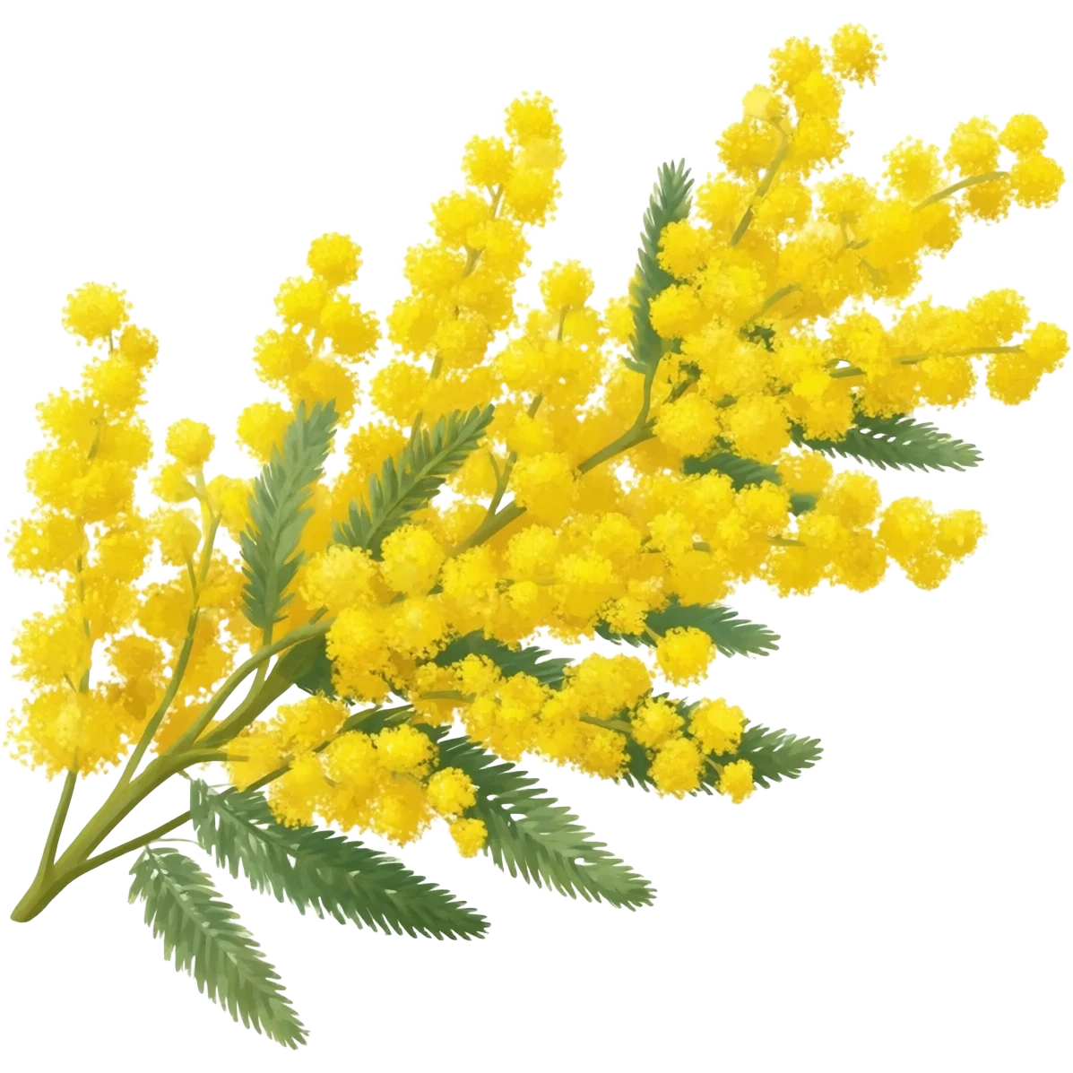 Rami di mimosa in fiore emoji