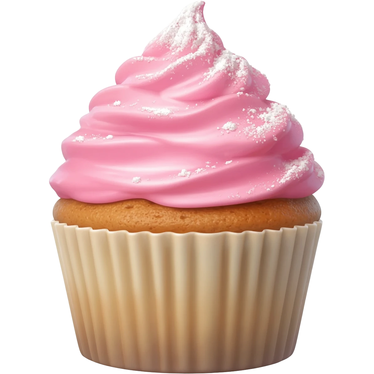 Cupcake with pink icing emoji