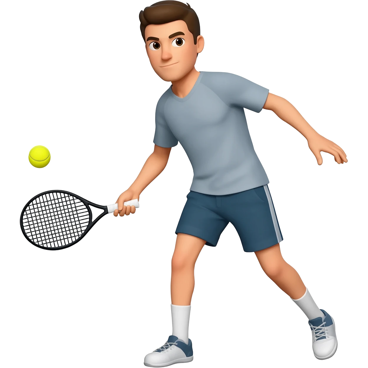 full body whi guy playing padel emoji