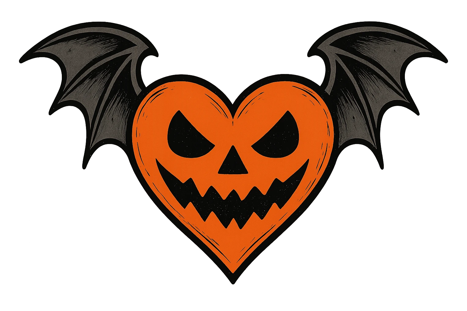 halloween heart with wings,no background emoji