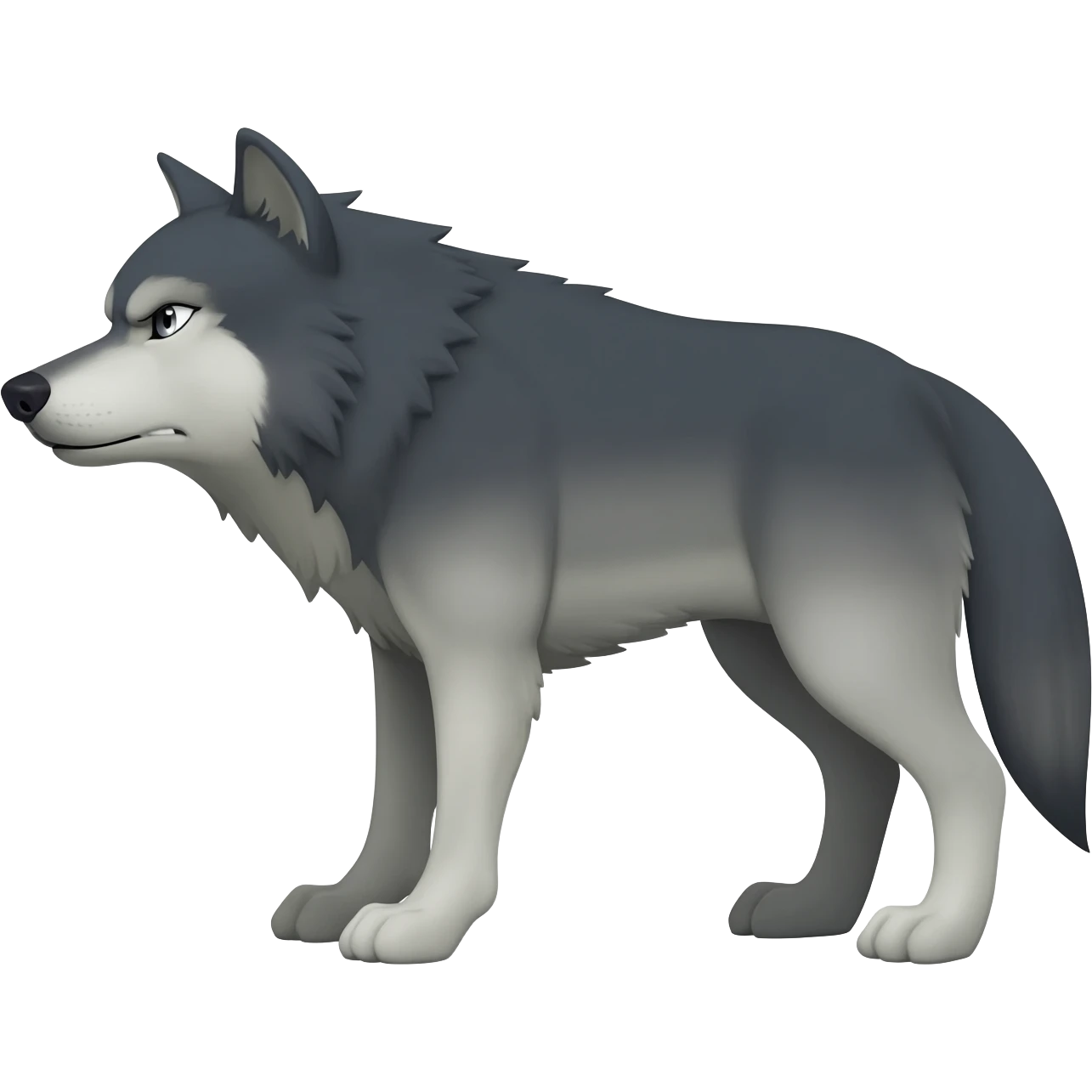 Angry mode wolf emoji