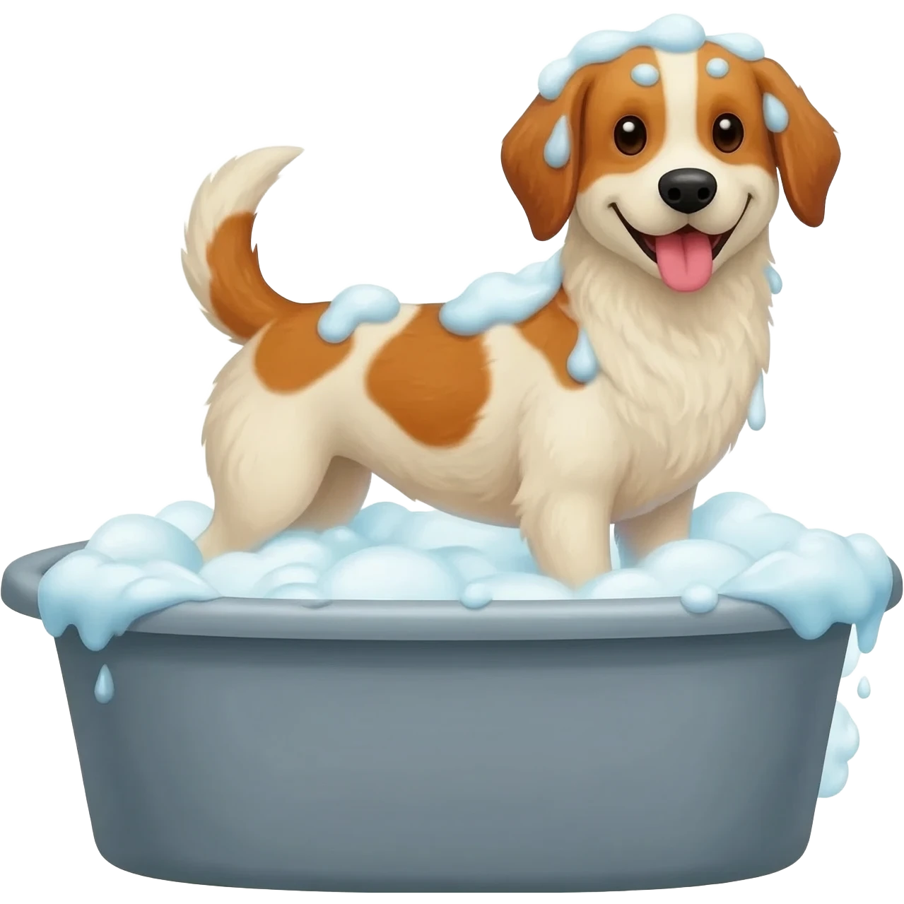 Chien qui prend un bain emoji