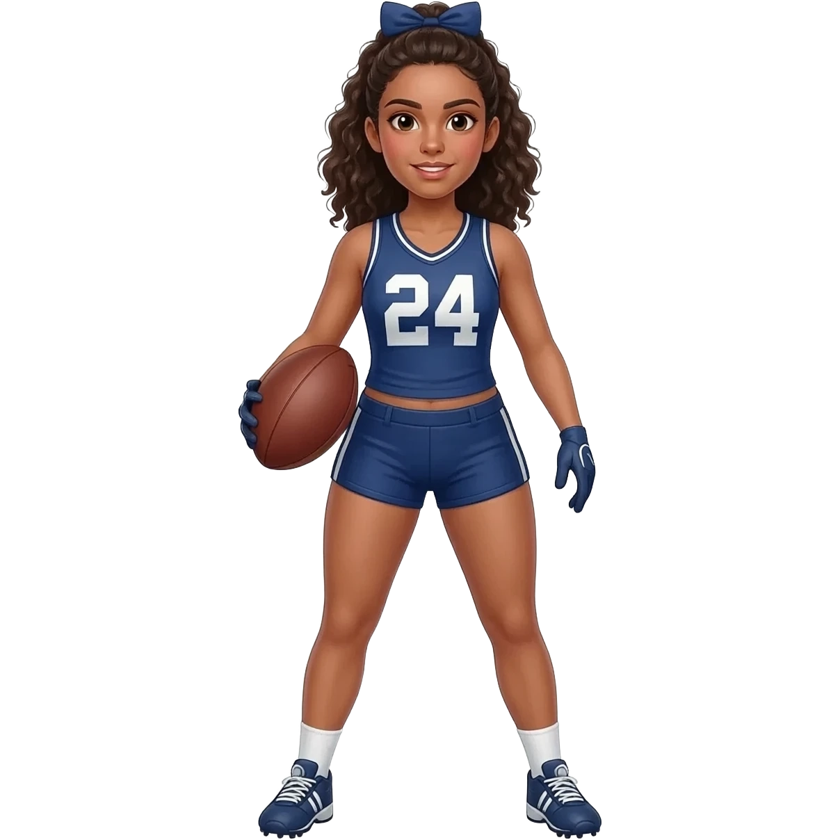 Adrianna Cotoia girls flag football player emoji