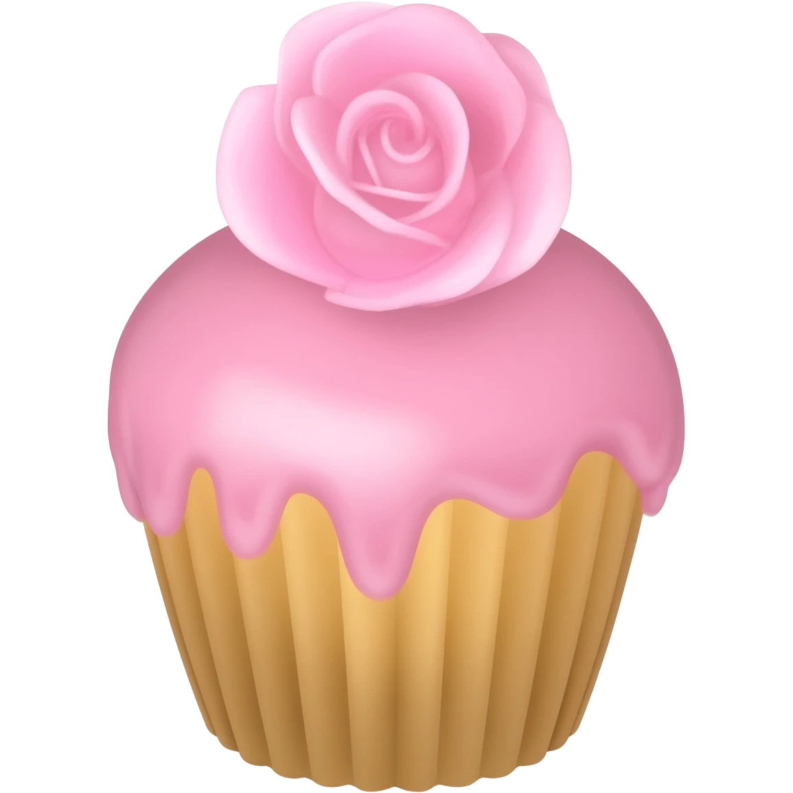 Cupcake with pink icing emoji