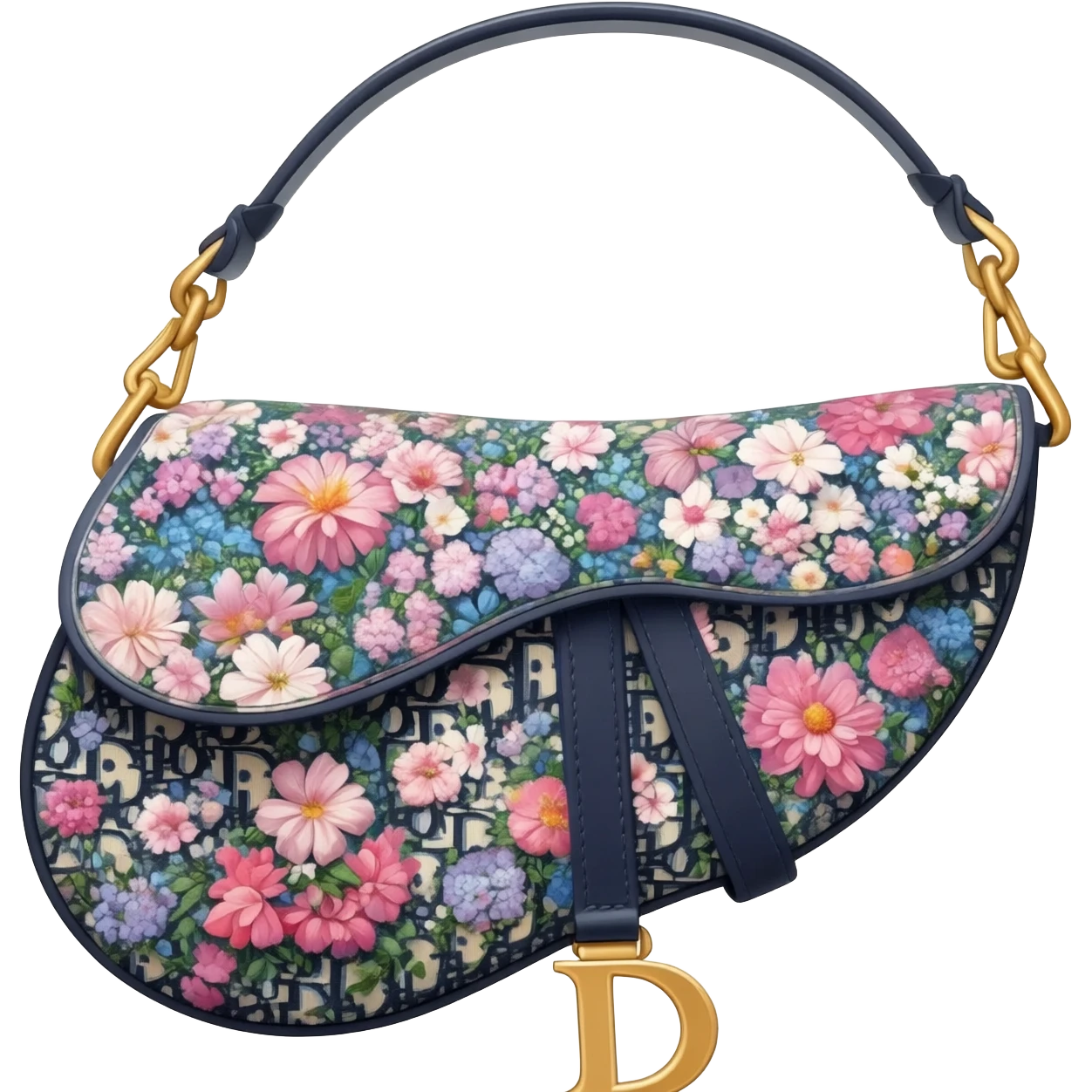 floral dior saddle bag emoji