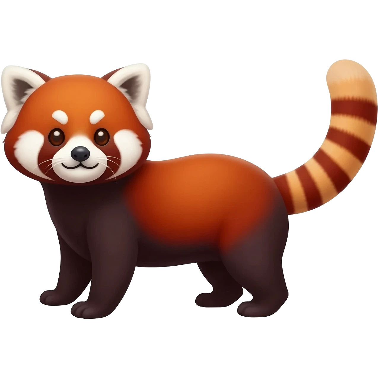 Emolli de un panda color rojo emoji