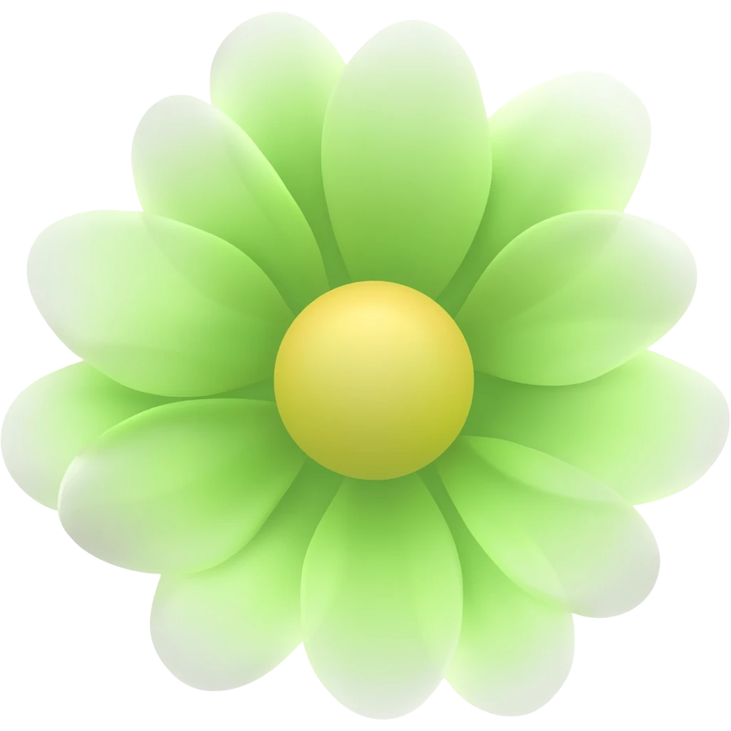 Light Green small flower real emoji
