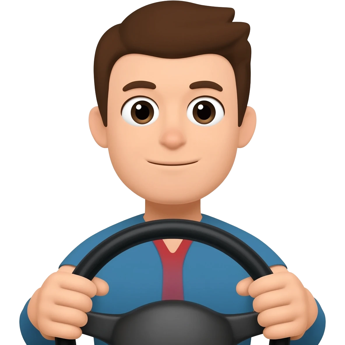 car driver with steering wheel emoji