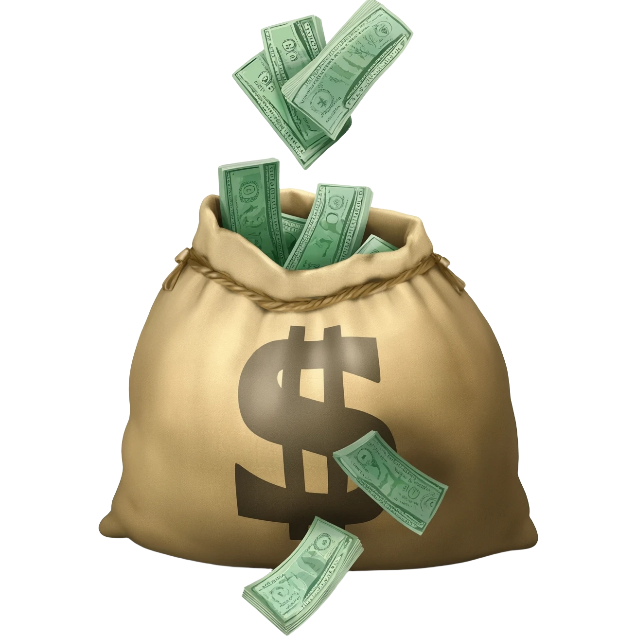 large sack of cash emoji